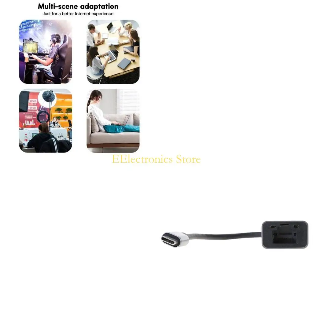 B03C USB Type C to RJ45 Ethernet Adapter 1000Mbps Computer Network Card with Cable
B03C USB Type C to RJ45 Ethernet Adapter 1000Mbps Computer Network Card with Cable