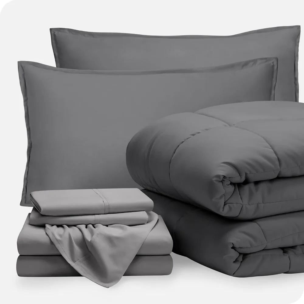 Bedding Set Ultra-Soft 1800 Premium, Goose Down Alternative, Bare Home Bed-in-A-Bag 7 Piece Comforter, Bed Cover
Bedding Set Ultra-Soft 1800 Premium, Goose Down Alternative, Bare Home Bed-in-A-Bag 7 Piece Comforter, Bed Cover