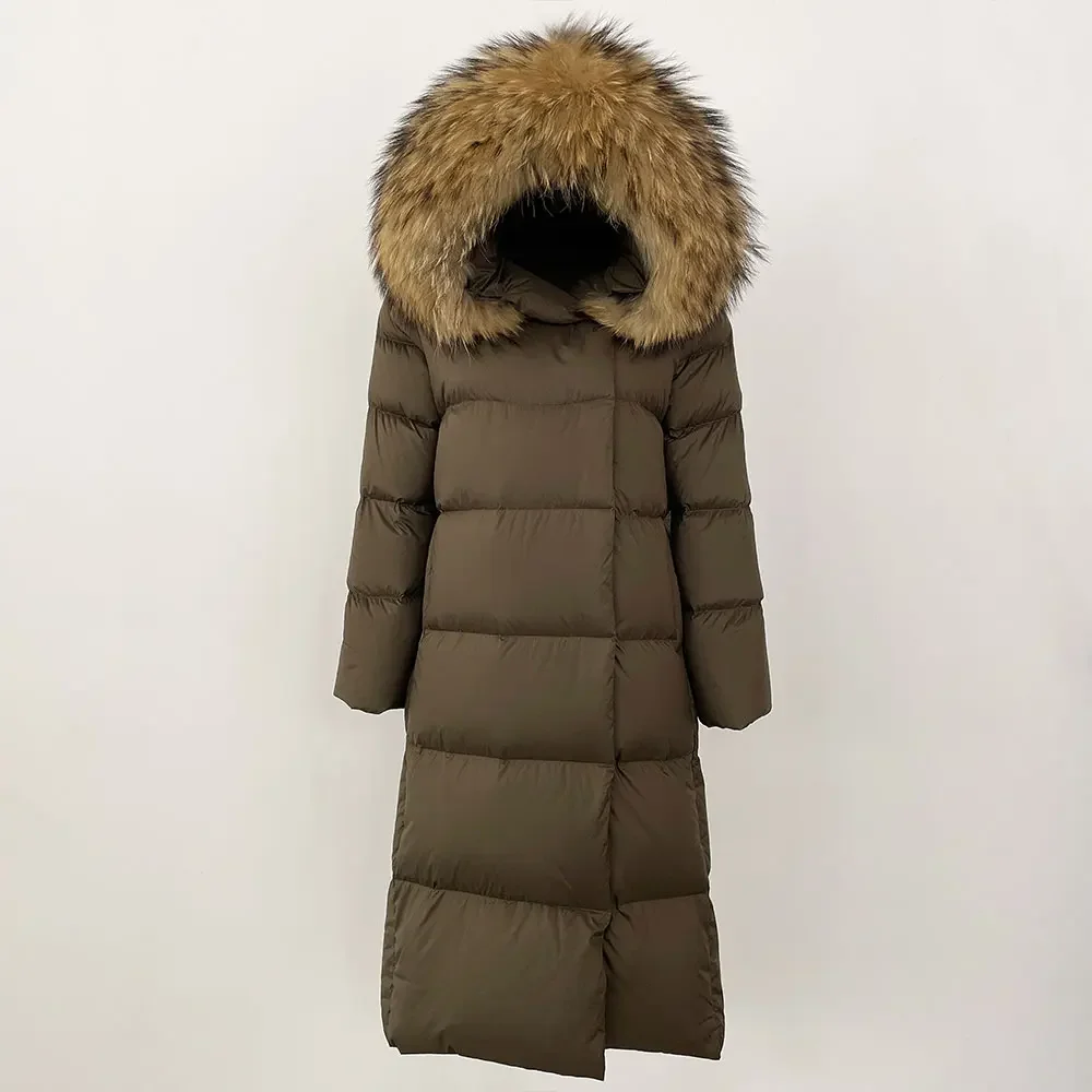 Женский длинный пуховик с капюшоном OFTBUY, Повседневная теплая Толстая куртка на белом утином пуху, с воротником из натурального меха енота и лисы, с поясом, зимний сезон
Женский длинный пуховик с капюшоном OFTBUY, Повседневная теплая Толстая куртка на белом утином пуху, с воротником из натурального меха енота и лисы, с поясом, зимний сезон