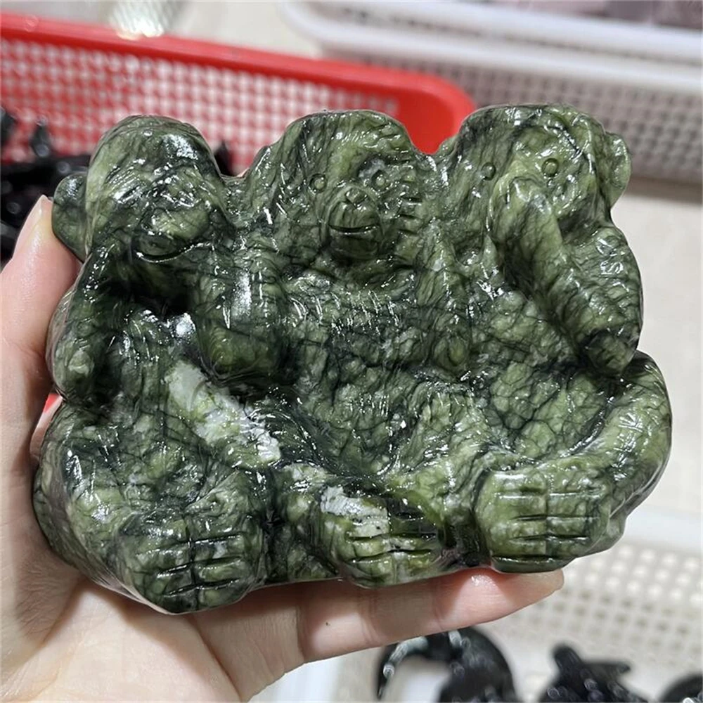 Кварцевая фигурка трех обезьян Ophiolite, резьба по камню, целебный кристалл, фэн-шуй, украшение для дома, подарок, 1 шт.
Кварцевая фигурка трех обезьян Ophiolite, резьба по камню, целебный кристалл, фэн-шуй, украшение для дома, подарок, 1 шт.