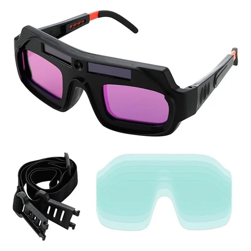 ABGG-Auto Darkening Solar Powered Welding Goggles, True Color Anti-Glare Safety Glasses For TIG, MIG MMA& Plasma Welders
ABGG-Auto Darkening Solar Powered Welding Goggles, True Color Anti-Glare Safety Glasses For TIG, MIG MMA& Plasma Welders