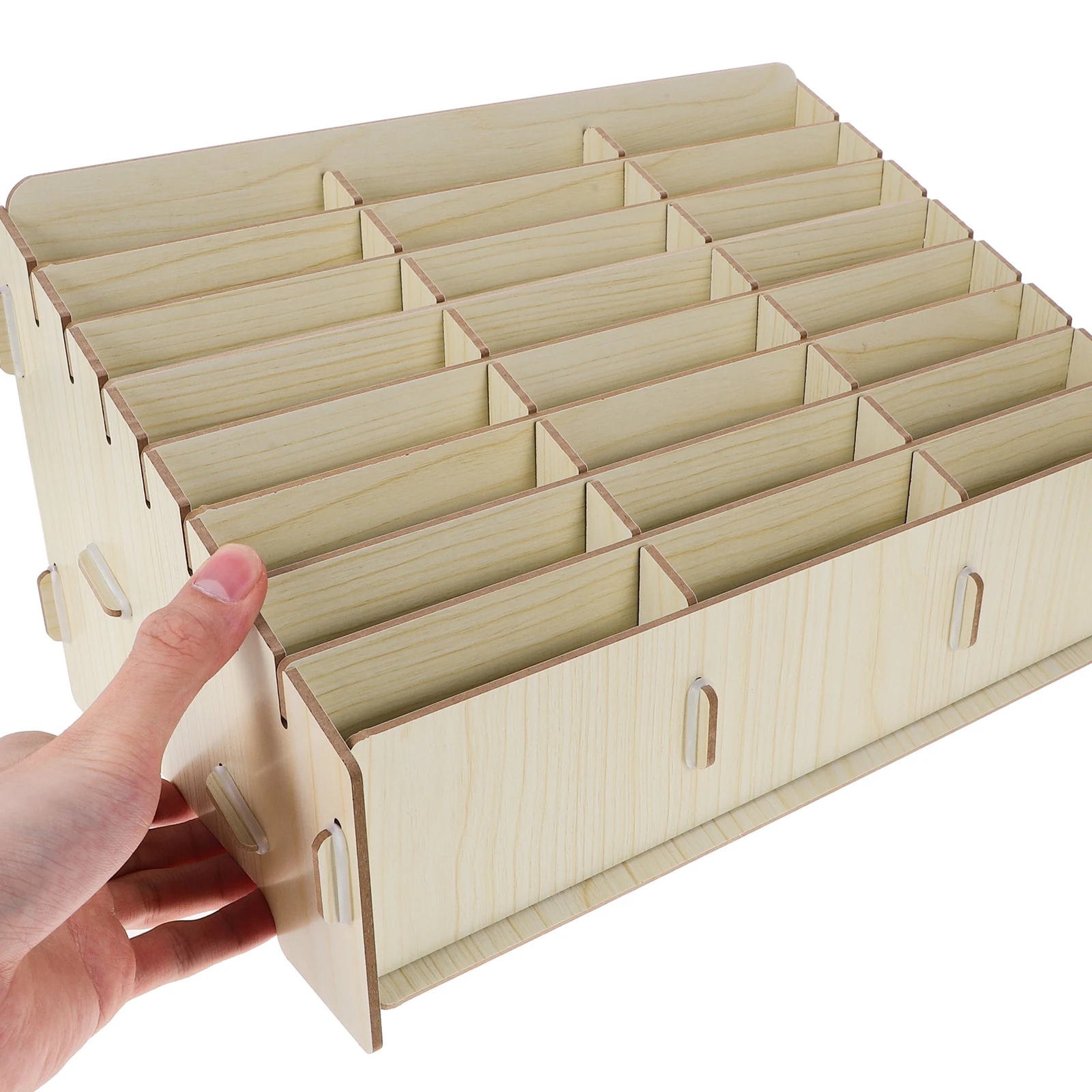 Sturdy Wooden Desktop Storage Box Multi Grids Cell Phone Organizer Holder For Classroom Meeting Room Phone Covers Cosmetics
Sturdy Wooden Desktop Storage Box Multi Grids Cell Phone Organizer Holder For Classroom Meeting Room Phone Covers Cosmetics