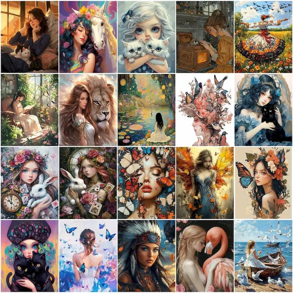 GATYZTORY Painting By Number Adults Women and animals Abstract Coloring By Numbers Diy Crafts Paint Kit Handmade Picture Drawing
GATYZTORY Painting By Number Adults Women and animals Abstract Coloring By Numbers Diy Crafts Paint Kit Handmade Picture Drawing