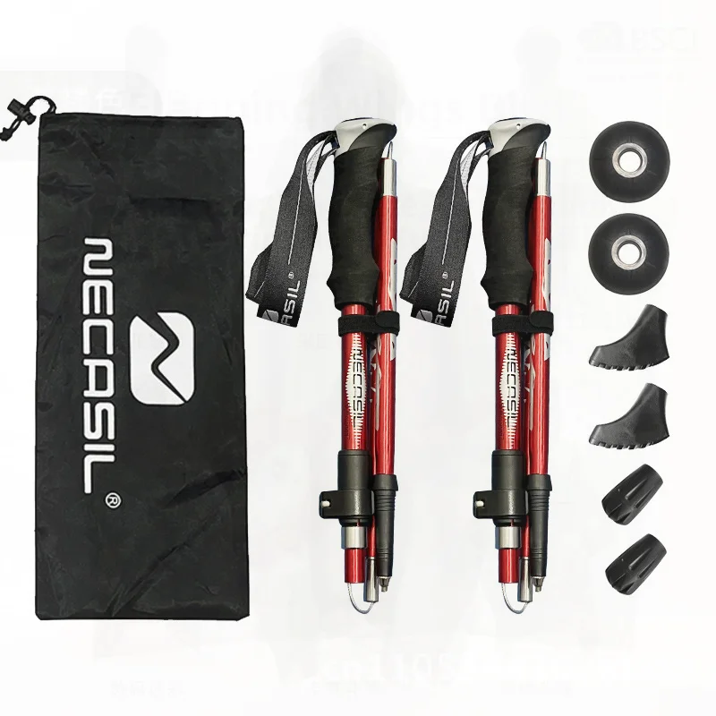 Ultra-Light Outdoor Trekking Pole 7075 Aluminum Alloy Multi-Functional Telescopic Foldable Climbing Equipment Black Red Blue
Ultra-Light Outdoor Trekking Pole 7075 Aluminum Alloy Multi-Functional Telescopic Foldable Climbing Equipment Black Red Blue