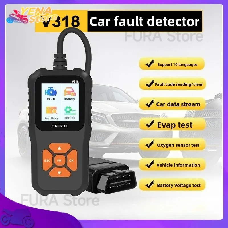 V318 Automotive diagnostic Tool Scanner, automotive battery tester OBD2, automotive clearance, fault detection, multi-language
V318 Automotive diagnostic Tool Scanner, automotive battery tester OBD2, automotive clearance, fault detection, multi-language