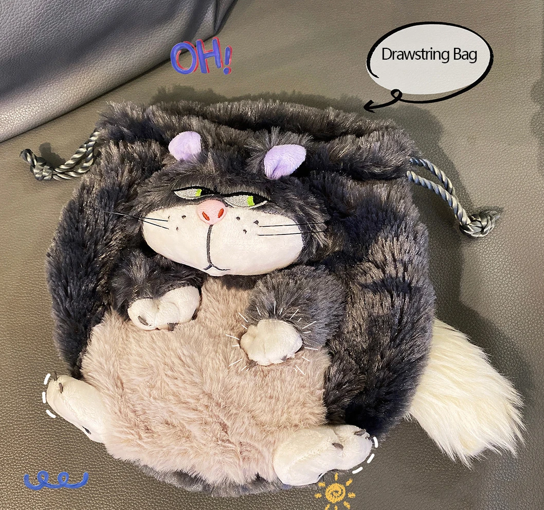 Cute Cat Plush Storage Bag for Cosmetics Keys Medicines Organizer Creative Cat Drawstring Bag Cartoon Anime Plushie
Cute Cat Plush Storage Bag for Cosmetics Keys Medicines Organizer Creative Cat Drawstring Bag Cartoon Anime Plushie