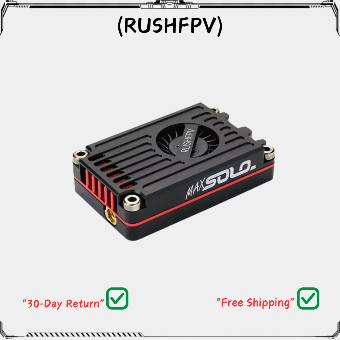 RUSHFPV MAX SOLO 5.8G 2.5W 2-6S LIPO FPV VTX CNC Housing Built-in Silent Cooling Fan for FPV Freestyle Long Range DIY Parts
RUSHFPV MAX SOLO 5.8G 2.5W 2-6S LIPO FPV VTX CNC Housing Built-in Silent Cooling Fan for FPV Freestyle Long Range DIY Parts
