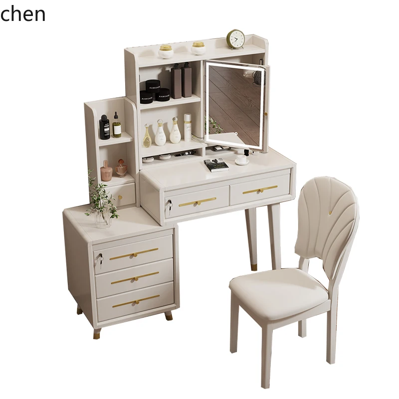 HTT all solid wood dresser modern simple light luxury bedroom storage cabinet integrated makeup table smart mirror dresser
HTT all solid wood dresser modern simple light luxury bedroom storage cabinet integrated makeup table smart mirror dresser