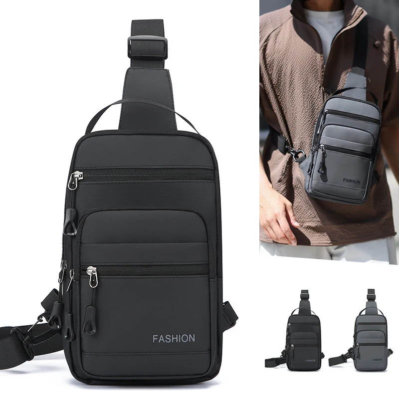 Chest Bag for Men Water Repellent Oxford Front Zipper Pockets Detachable Strap Cycling Business Commute Outdoor Casual Daily Use
Chest Bag for Men Water Repellent Oxford Front Zipper Pockets Detachable Strap Cycling Business Commute Outdoor Casual Daily Use