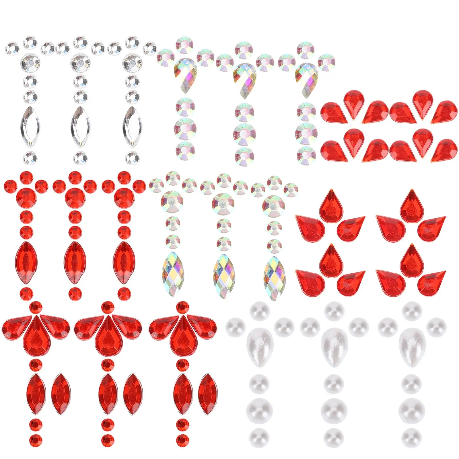 7 Sheets Forehead Stickers Bindi Gems Temporary Tattoo Face Jewels Red White Pearl AB Decorative Makeup Accessories
7 Sheets Forehead Stickers Bindi Gems Temporary Tattoo Face Jewels Red White Pearl AB Decorative Makeup Accessories