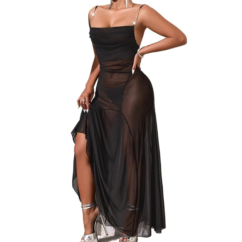 Foreign Trade Mesh Sexy Long Dress Tube Top Sling Slim Fishtail Perspective Casual Home Dress Skirt Cw38831
Foreign Trade Mesh Sexy Long Dress Tube Top Sling Slim Fishtail Perspective Casual Home Dress Skirt Cw38831