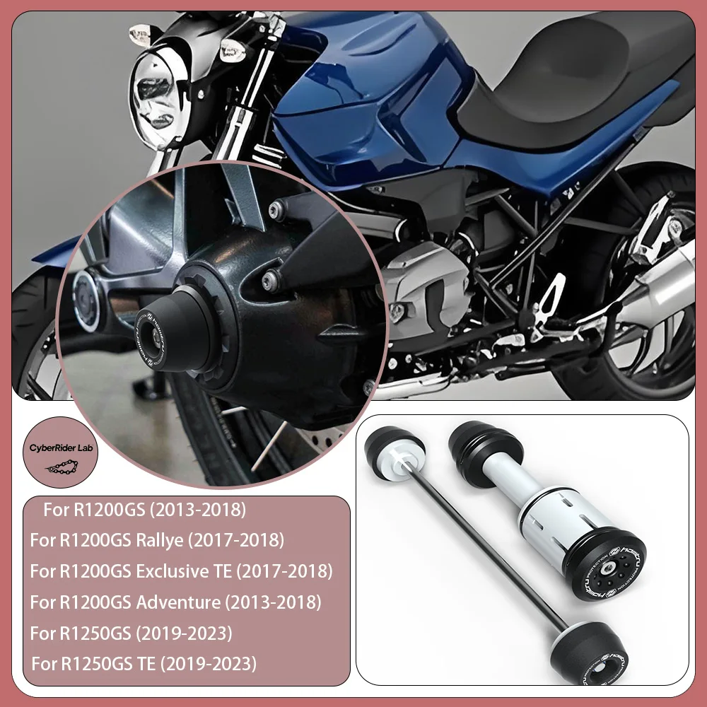 For BMW R1200RS R1250R Front & Rear Wheel Spindle Crash Guards - Anti-Fall Parts, Spindle Protectors
For BMW R1200RS R1250R Front & Rear Wheel Spindle Crash Guards - Anti-Fall Parts, Spindle Protectors