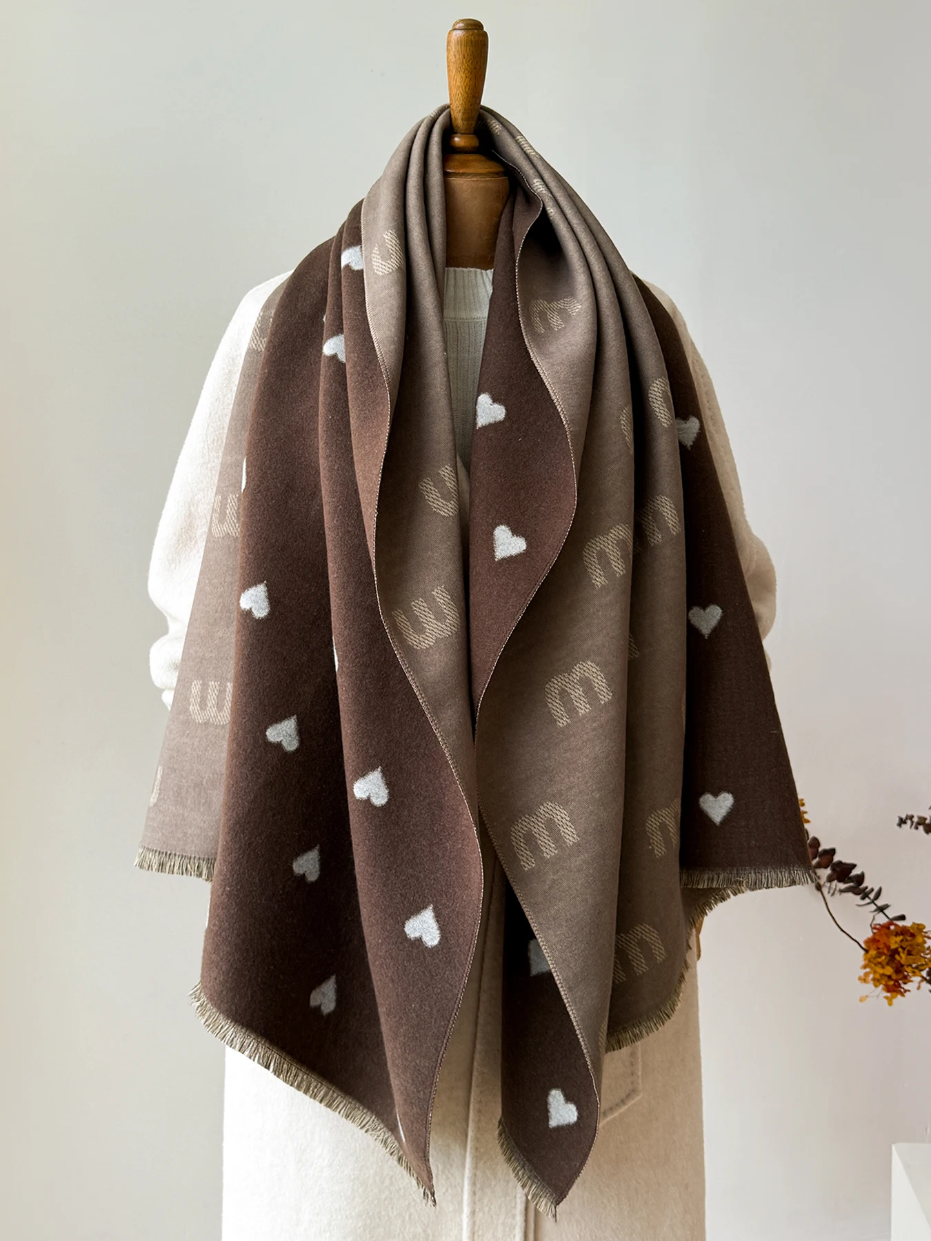 Women's Autumn Winter Faux Cashmere Scarf Shawl Wrap - New Jacquard Pattern, Warm Neck Guard, Doubles as Blanket
Women's Autumn Winter Faux Cashmere Scarf Shawl Wrap - New Jacquard Pattern, Warm Neck Guard, Doubles as Blanket