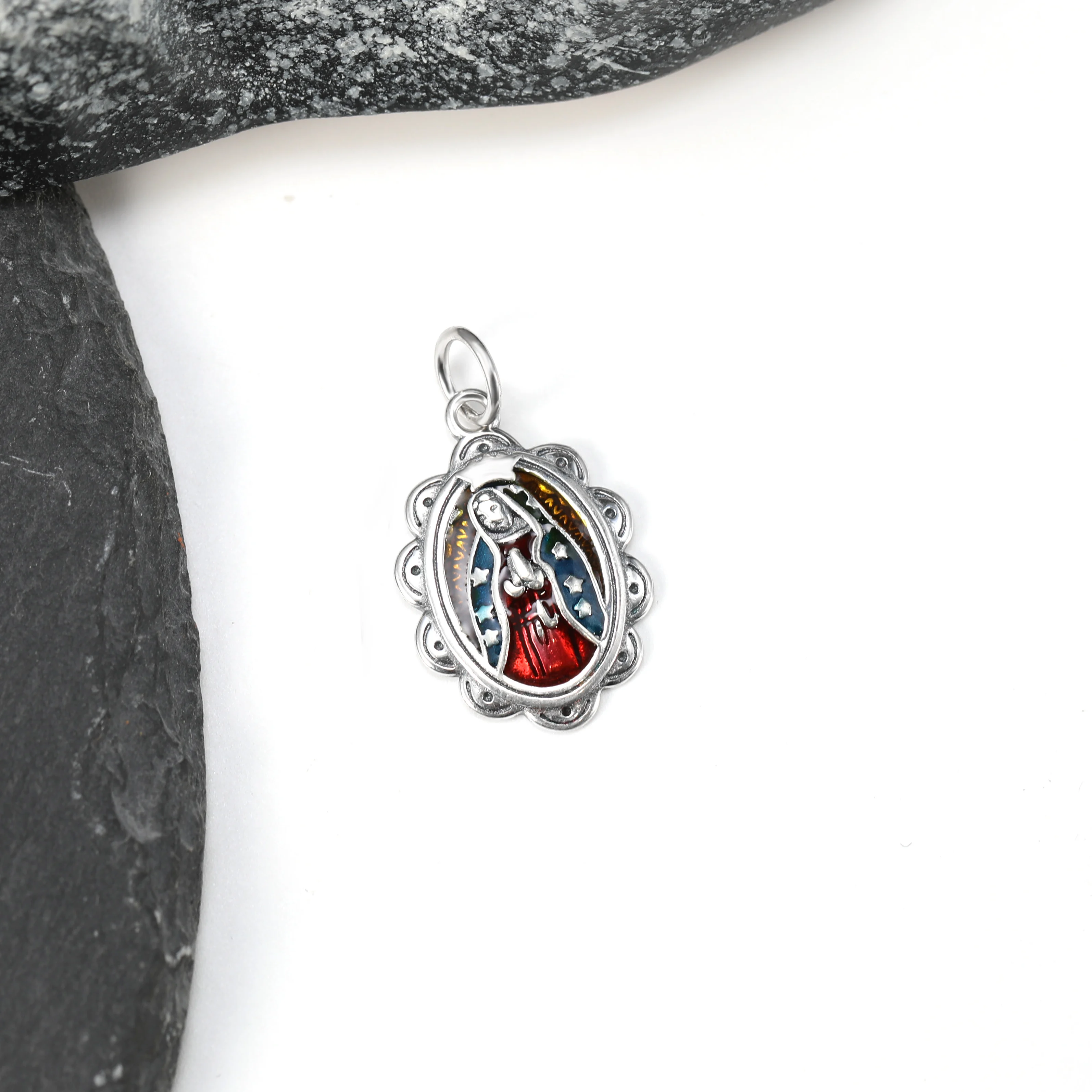 DJ001 Authentic 925 Sterling Silver Fashion Exquisite Internet Celebrity Pendant Guadalupe Enamel Madonna Pendant DIY Silver Jew
DJ001 Authentic 925 Sterling Silver Fashion Exquisite Internet Celebrity Pendant Guadalupe Enamel Madonna Pendant DIY Silver Jew