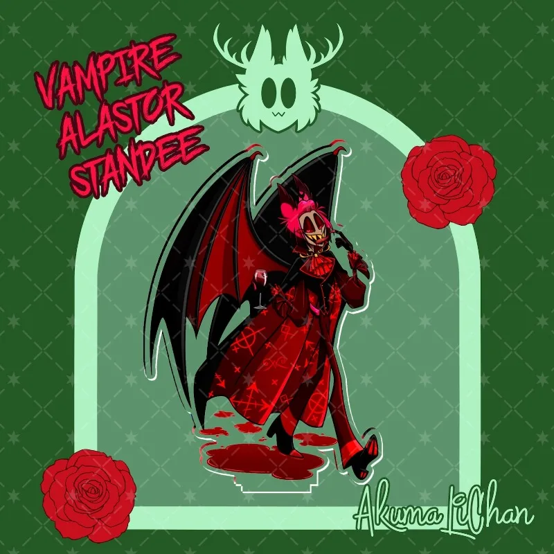 Standee for Hazbin Hotel Alastor Vampire Blood Base Acrylic Standee Cute Style Desk Ornament Double Sided Printed for Daily Use
Standee for Hazbin Hotel Alastor Vampire Blood Base Acrylic Standee Cute Style Desk Ornament Double Sided Printed for Daily Use