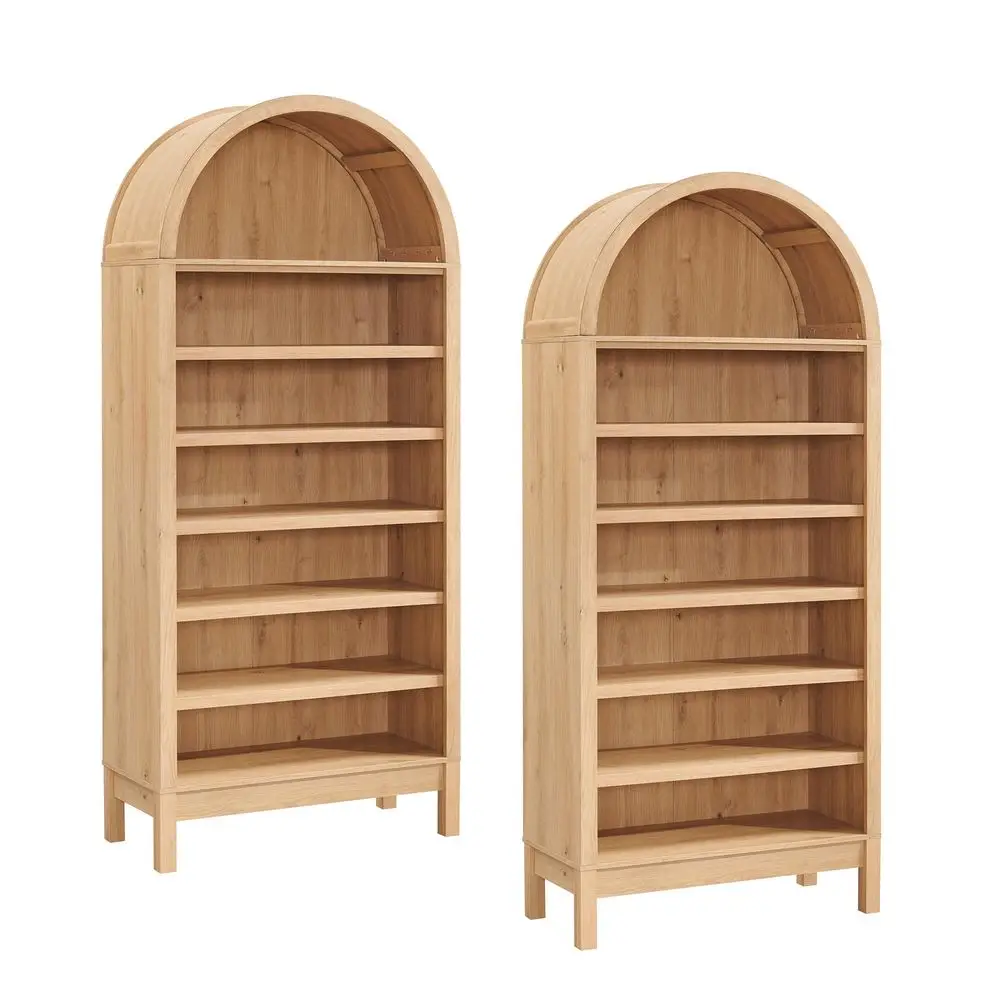 Tall Arched Bookshelf Set of 2, 7 Tiers Arch Bookcase with Storage, Modern Farmhouse Book Shelf with Adjustable Shelves, Wood B
Tall Arched Bookshelf Set of 2, 7 Tiers Arch Bookcase with Storage, Modern Farmhouse Book Shelf with Adjustable Shelves, Wood B