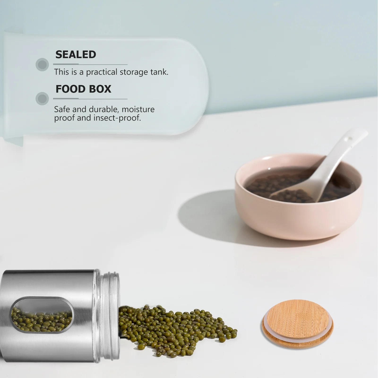 Stainless Steel Storage Tank Smooth Surface Sealed Tea Coffee Simple Design Container Glass Visible Can
Stainless Steel Storage Tank Smooth Surface Sealed Tea Coffee Simple Design Container Glass Visible Can