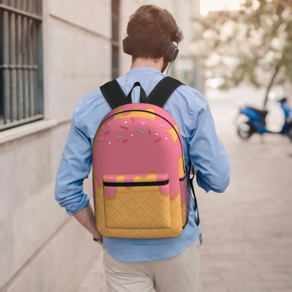 Pink Ice Cream Backpack Boys Girls BookBag Children School Bag Computer Shoulder Bags for Men Women
Pink Ice Cream Backpack Boys Girls BookBag Children School Bag Computer Shoulder Bags for Men Women