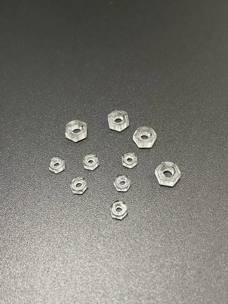 Plastic Nuts Screw Cap PC Material Transparent Color M2 M2.5 M3 M4 Mechanical Thread Corrosion Resistance Insulation Hexagonal
Plastic Nuts Screw Cap PC Material Transparent Color M2 M2.5 M3 M4 Mechanical Thread Corrosion Resistance Insulation Hexagonal