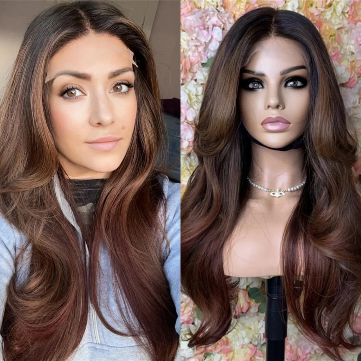 Парик с эффектом омбре, шоколадно-коричневый, с волнистыми прядями, 13*4 HD, прозрачный кружевной парик, 20 дюймов, из термостойкого волокна, для женщин, Hot Star Hair, для ежедневного использования.
Парик с эффектом омбре, шоколадно-коричневый, с волнистыми прядями, 13*4 HD, прозрачный кружевной парик, 20 дюймов, из термостойкого волокна, для женщин, Hot Star Hair, для ежедневного использования.