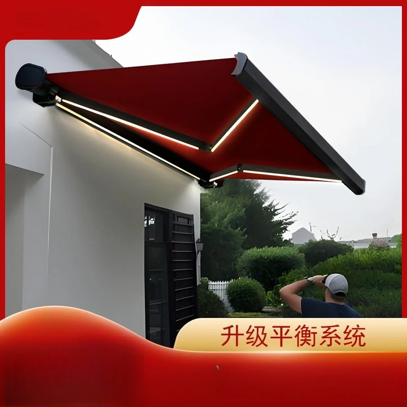 Full box electric telescopic awning courtyard villa balcony telescopic canopy with light full box canopy
Full box electric telescopic awning courtyard villa balcony telescopic canopy with light full box canopy