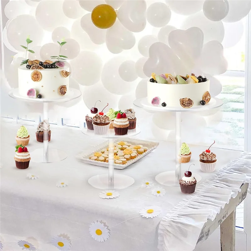 P4-3Pcs Clear Acrylic Cake Stand For Dessert Table Round Cake Stands Cupcake Candy Display Party Decoration Wedding
P4-3Pcs Clear Acrylic Cake Stand For Dessert Table Round Cake Stands Cupcake Candy Display Party Decoration Wedding