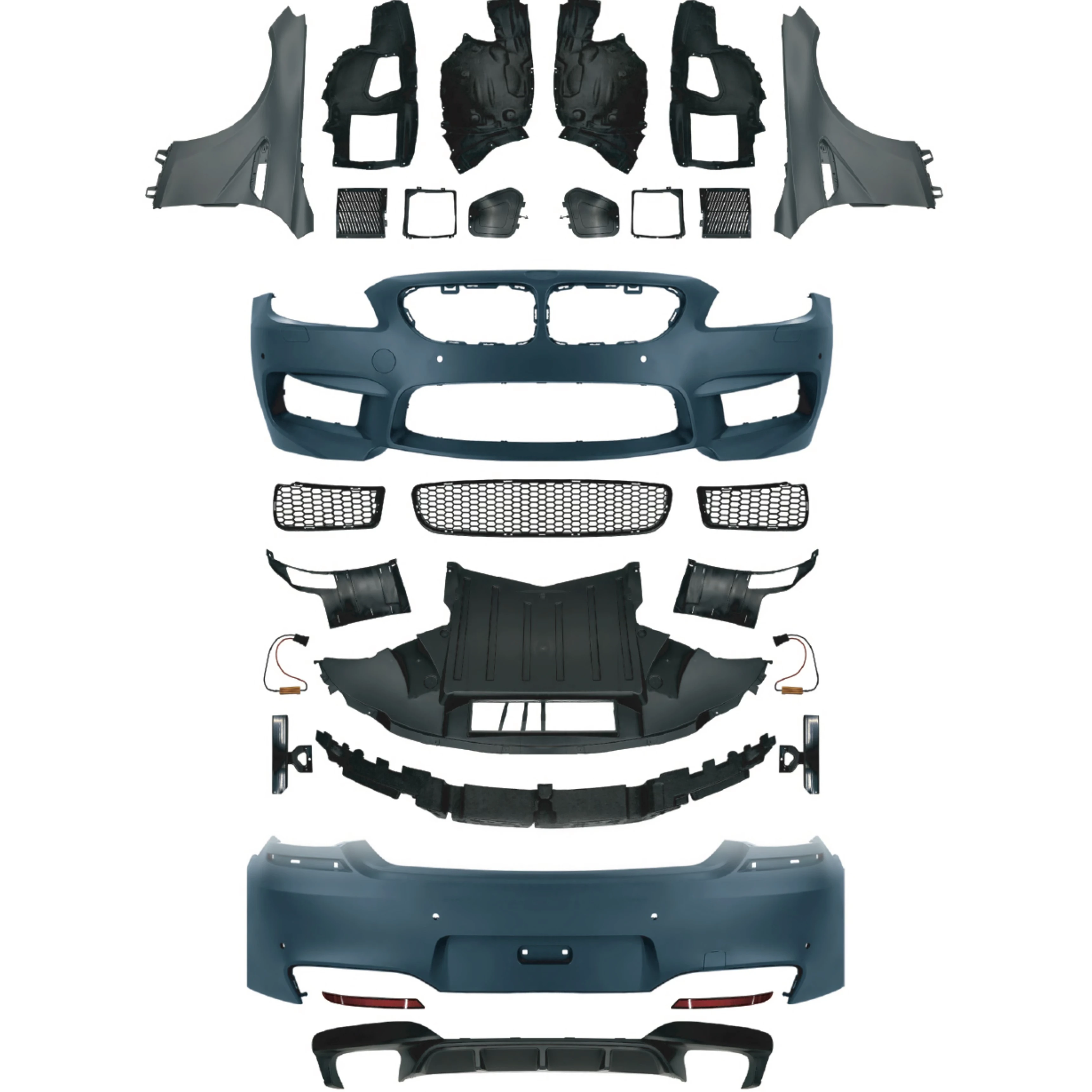 Flying Wing Manufacturer Direct Car Front Rear Bumper With Grill Suitable For 6 Series F06 Upgraded To M6 Full Body Kit Bump
Flying Wing Manufacturer Direct Car Front Rear Bumper With Grill Suitable For 6 Series F06 Upgraded To M6 Full Body Kit Bump