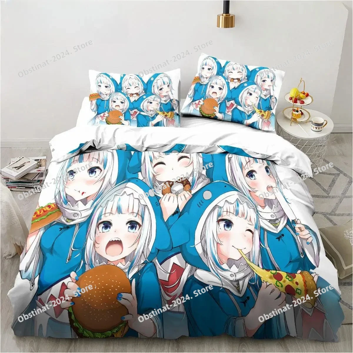 Kawaii Gawr Gura Cute Girl My Angle King Twin Bedding Set Printed Duvet Cover Pillowcase Single Double Style Queen King Size
Kawaii Gawr Gura Cute Girl My Angle King Twin Bedding Set Printed Duvet Cover Pillowcase Single Double Style Queen King Size
