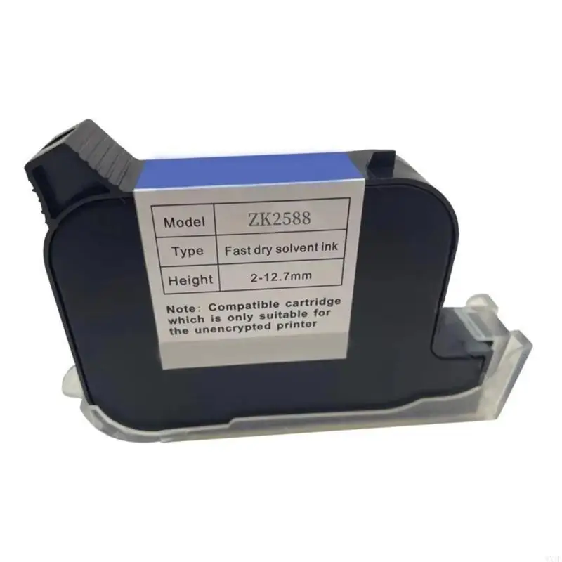 12.7mm Hand Cartridge for ZK2588 Fast Dry Solvent Inkjets Printers
12.7mm Hand Cartridge for ZK2588 Fast Dry Solvent Inkjets Printers