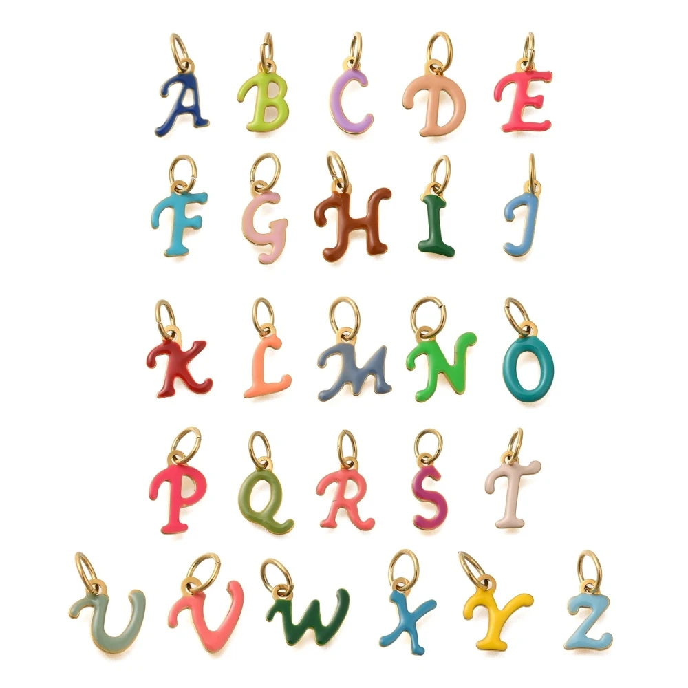 1Set Letter A~Z Pendants 304 Stainless Steel Enamel Initial Alphabet Charms for DIY Necklace Bracelet Crafts Jewelry Making
1Set Letter A~Z Pendants 304 Stainless Steel Enamel Initial Alphabet Charms for DIY Necklace Bracelet Crafts Jewelry Making