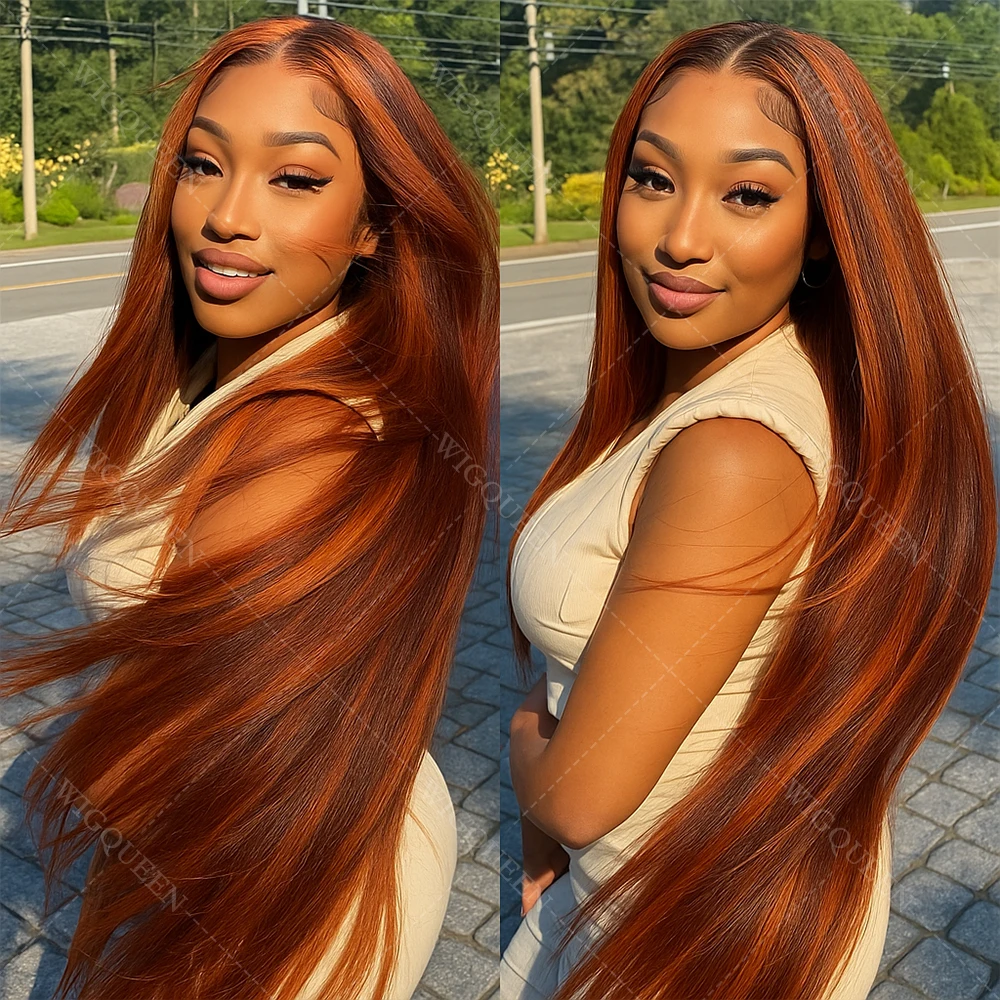 Long Silky Straight #4/350 Omber Ginger Mix Brown Highlight Wig Human Hair Vietnamese 5x5 Lace Front Glueless Wigs Ready to Wear
Long Silky Straight #4/350 Omber Ginger Mix Brown Highlight Wig Human Hair Vietnamese 5x5 Lace Front Glueless Wigs Ready to Wear