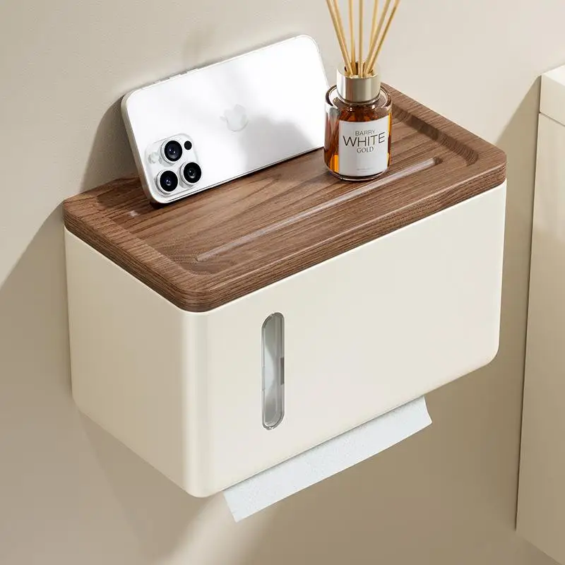 Walnut Bathroom Toilet Paper Holder Waterproof Wall Mounted No Drilling Required Toilet Tissue Box Storage Shelf Organizer
Walnut Bathroom Toilet Paper Holder Waterproof Wall Mounted No Drilling Required Toilet Tissue Box Storage Shelf Organizer