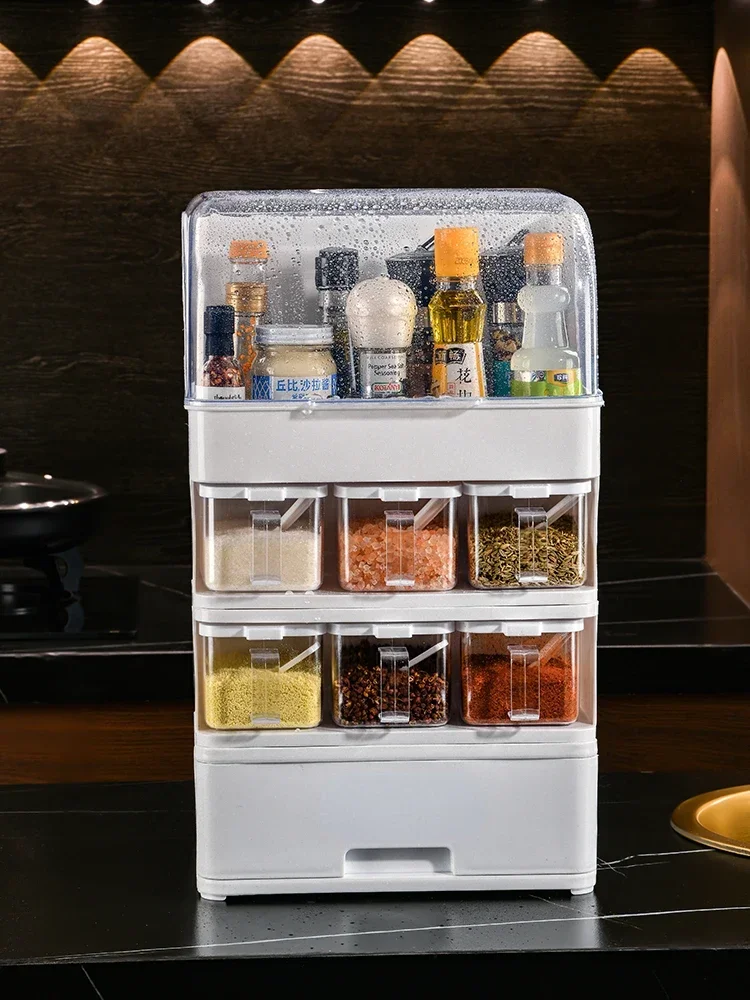 Hot selli storage rack multifunctional countertop seasoning storage supplies household seasoning rack combination set with cover
Hot selli storage rack multifunctional countertop seasoning storage supplies household seasoning rack combination set with cover