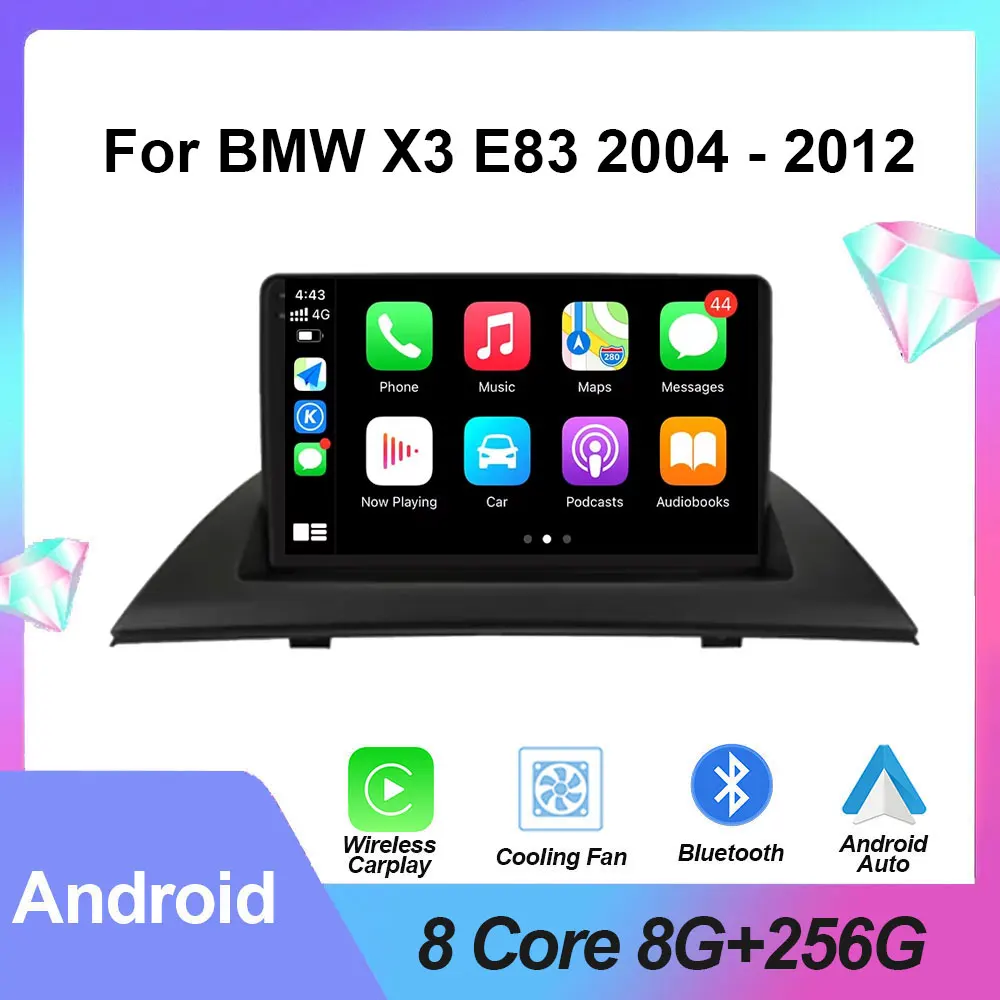 Для BMW X3 E83 2004-2012 Android авто радио автомобильный мультимедийный плеер GPS-навигация экран 5G WIFI беспроводной Carplay видео стерео
Для BMW X3 E83 2004-2012 Android авто радио автомобильный мультимедийный плеер GPS-навигация экран 5G WIFI беспроводной Carplay видео стерео