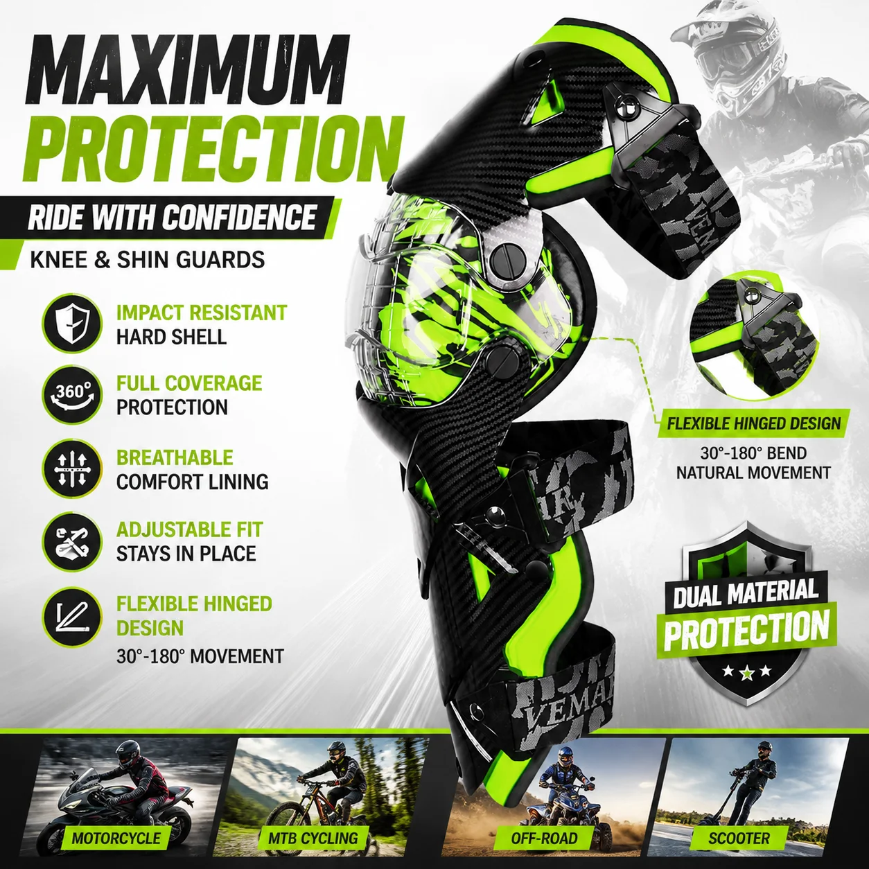 Motorcycle Knee Protective Pads Adult Motorcycle Set Wear-resistant PP Knee Safety Guard Motorcycle Enthusiast Accessories
Motorcycle Knee Protective Pads Adult Motorcycle Set Wear-resistant PP Knee Safety Guard Motorcycle Enthusiast Accessories