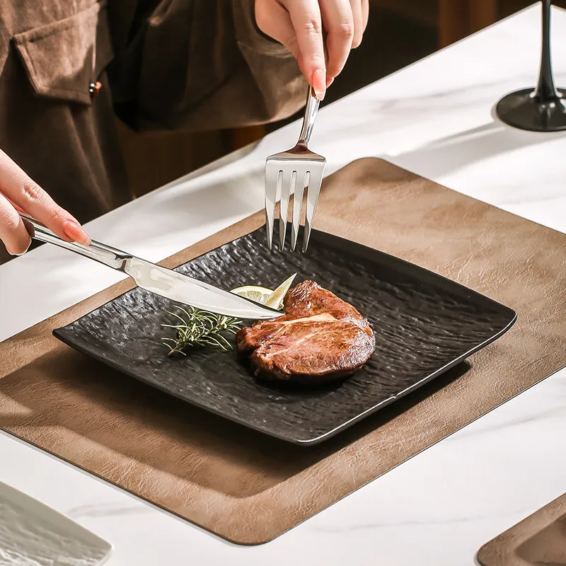 Premium Steak Dining Utensils Set Ceramic Western Dinnerware with Stone Texture Full Set Pasta Plate Commercial Use Knife Fork
Premium Steak Dining Utensils Set Ceramic Western Dinnerware with Stone Texture Full Set Pasta Plate Commercial Use Knife Fork
