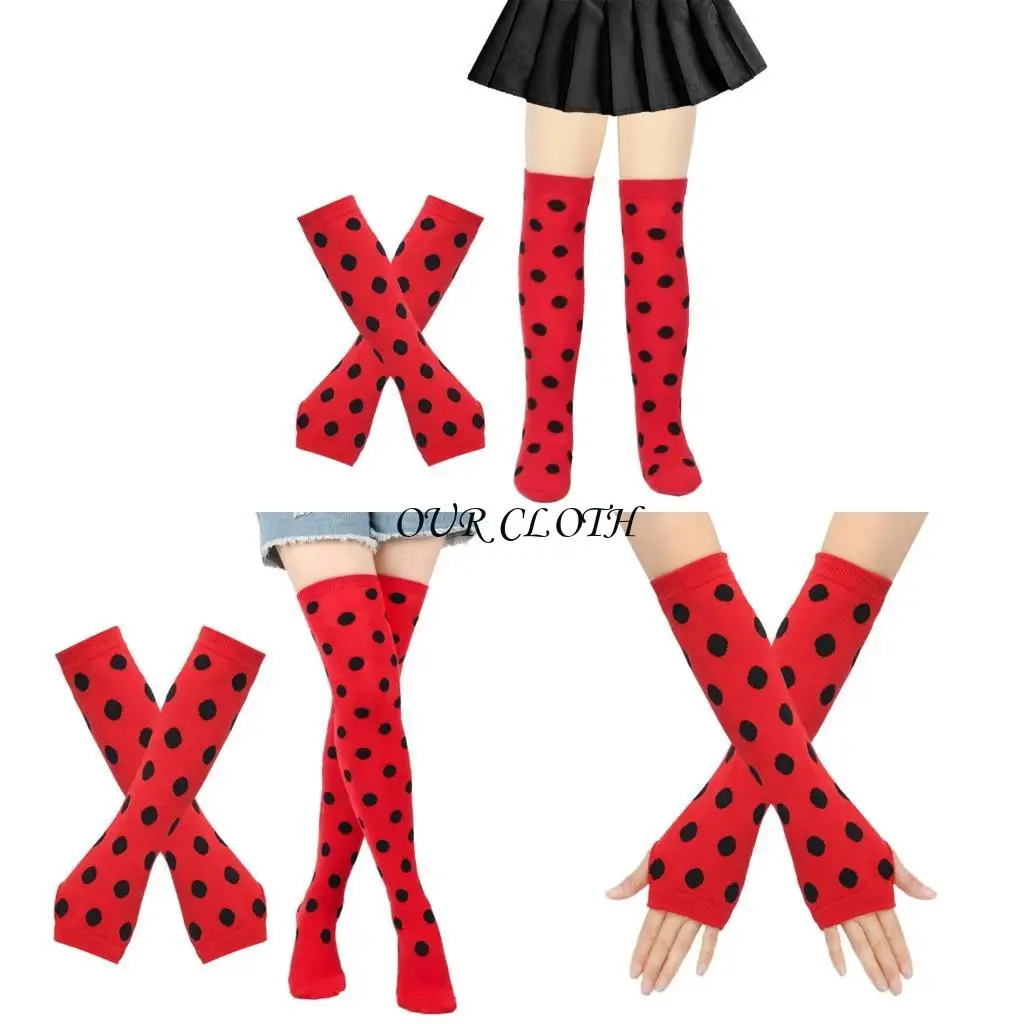 Adult Kids Insect Dots Pattern Fingerless Gloves and Thigh High Long Socks Set for Women Girls Cosplay Party Costume Y1AC
Adult Kids Insect Dots Pattern Fingerless Gloves and Thigh High Long Socks Set for Women Girls Cosplay Party Costume Y1AC