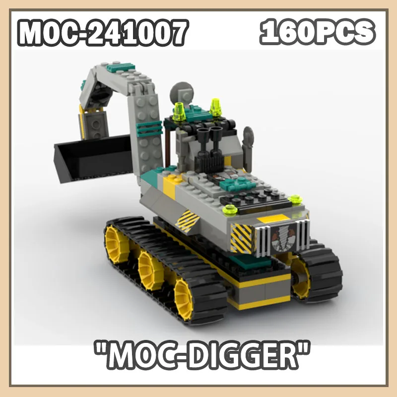 MOC-24100 Tank Digger Mocs Building Block Suitable Rock Raiders Equipment Building Block Model Brick Creativity Gits 160PCS
MOC-24100 Tank Digger Mocs Building Block Suitable Rock Raiders Equipment Building Block Model Brick Creativity Gits 160PCS