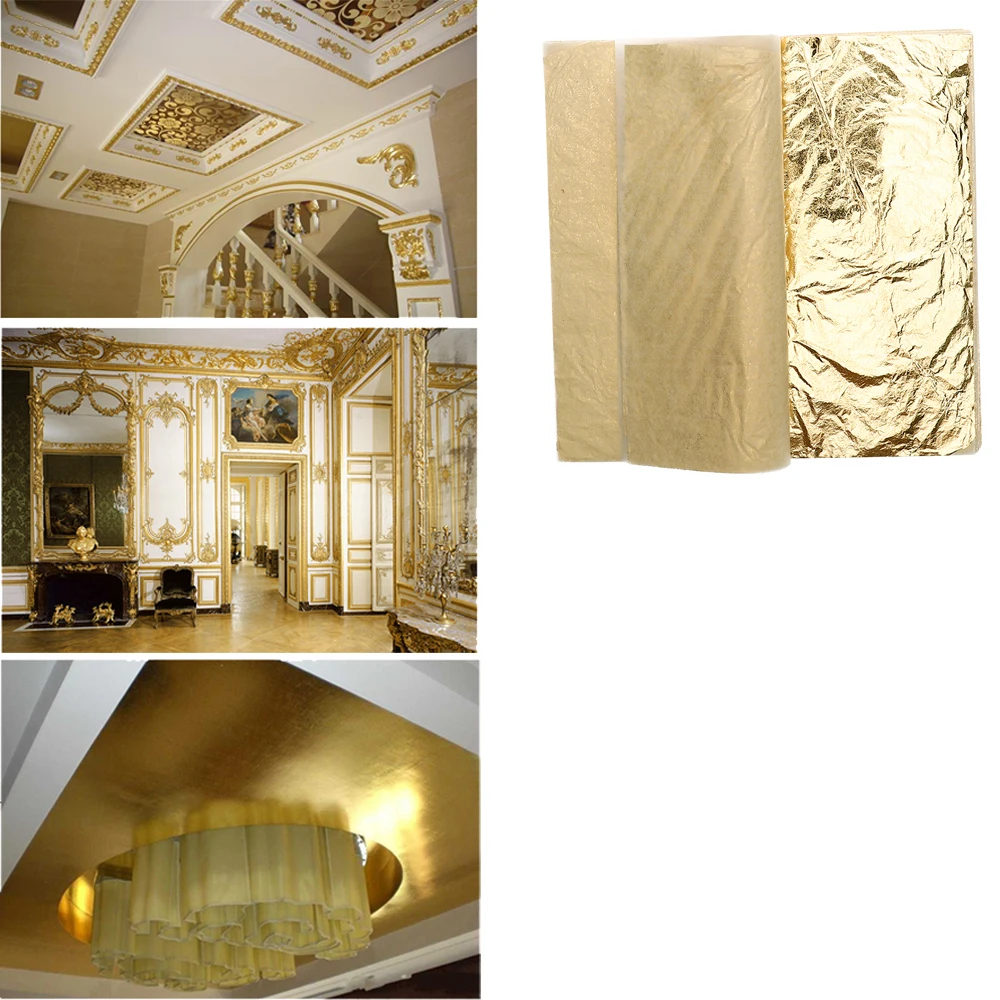 100 Sheets Gold Leaf Sheets 5.5 Inch for Interior Design Art Crafts Gilding Craft Frames Decorative Supplies Imitation Gold Leaf
100 Sheets Gold Leaf Sheets 5.5 Inch for Interior Design Art Crafts Gilding Craft Frames Decorative Supplies Imitation Gold Leaf