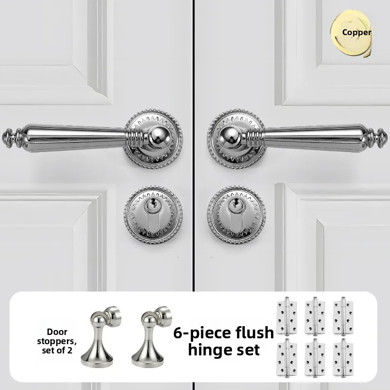 Full Copper Indoor Double Door Bedroom Meeting Room Office Brass Double Door Lock Set (including Hinge Door Stopper)
Full Copper Indoor Double Door Bedroom Meeting Room Office Brass Double Door Lock Set (including Hinge Door Stopper)