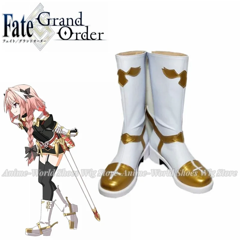 Новая обувь для косплея Fate Grand Order Rider Astolfo, ботинки из искусственной кожи в стиле аниме для косплея, обувь для вечеринки на Хэллоуин
Новая обувь для косплея Fate Grand Order Rider Astolfo, ботинки из искусственной кожи в стиле аниме для косплея, обувь для вечеринки на Хэллоуин