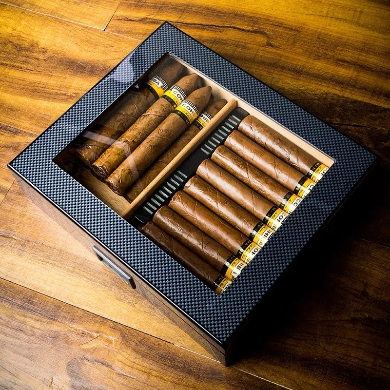 Glass Large Window Cigar Box, Cedar Lined Moisturizing Cigar Box.
Glass Large Window Cigar Box, Cedar Lined Moisturizing Cigar Box.