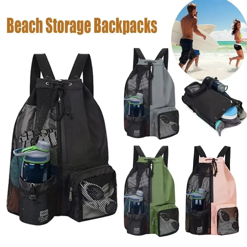 with Wet Pocket Mesh Drawstring Backpack Large Capacity Fitness Swim Bag Solid Color Beach Storage Bags Sports Bag Organizer
with Wet Pocket Mesh Drawstring Backpack Large Capacity Fitness Swim Bag Solid Color Beach Storage Bags Sports Bag Organizer