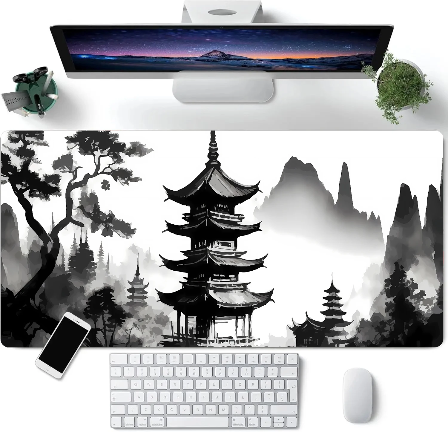 Tranquil Temple Ink Painting Mouse Pad Large Computer Office Game Mat Rubber Non-slip Gaming Accessories Keyboard Long Desk Pads
Tranquil Temple Ink Painting Mouse Pad Large Computer Office Game Mat Rubber Non-slip Gaming Accessories Keyboard Long Desk Pads