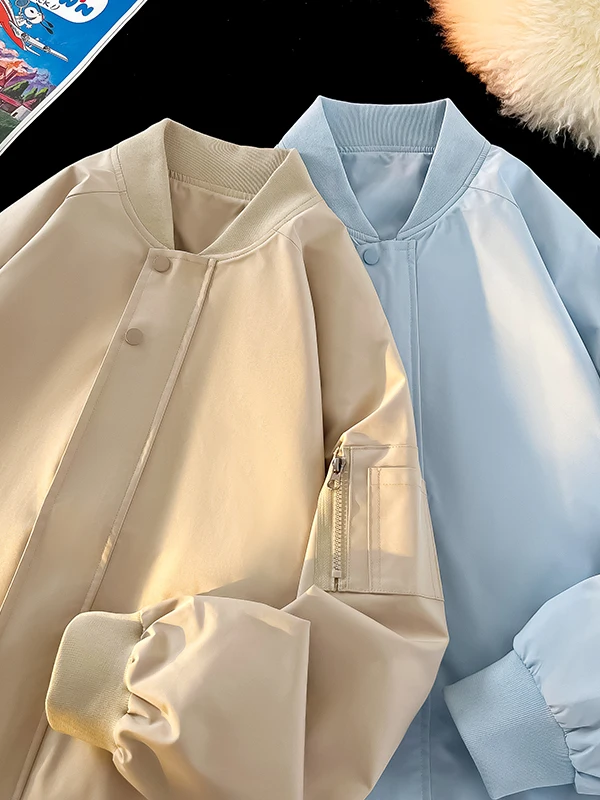 Loose Men's Baseball Jaet Street Sle Pilot Faionable Outerwear Autumn Spring Polyester Nylon Cosite Fiber Jaet
Loose Men's Baseball Jaet Street Sle Pilot Faionable Outerwear Autumn Spring Polyester Nylon Cosite Fiber Jaet