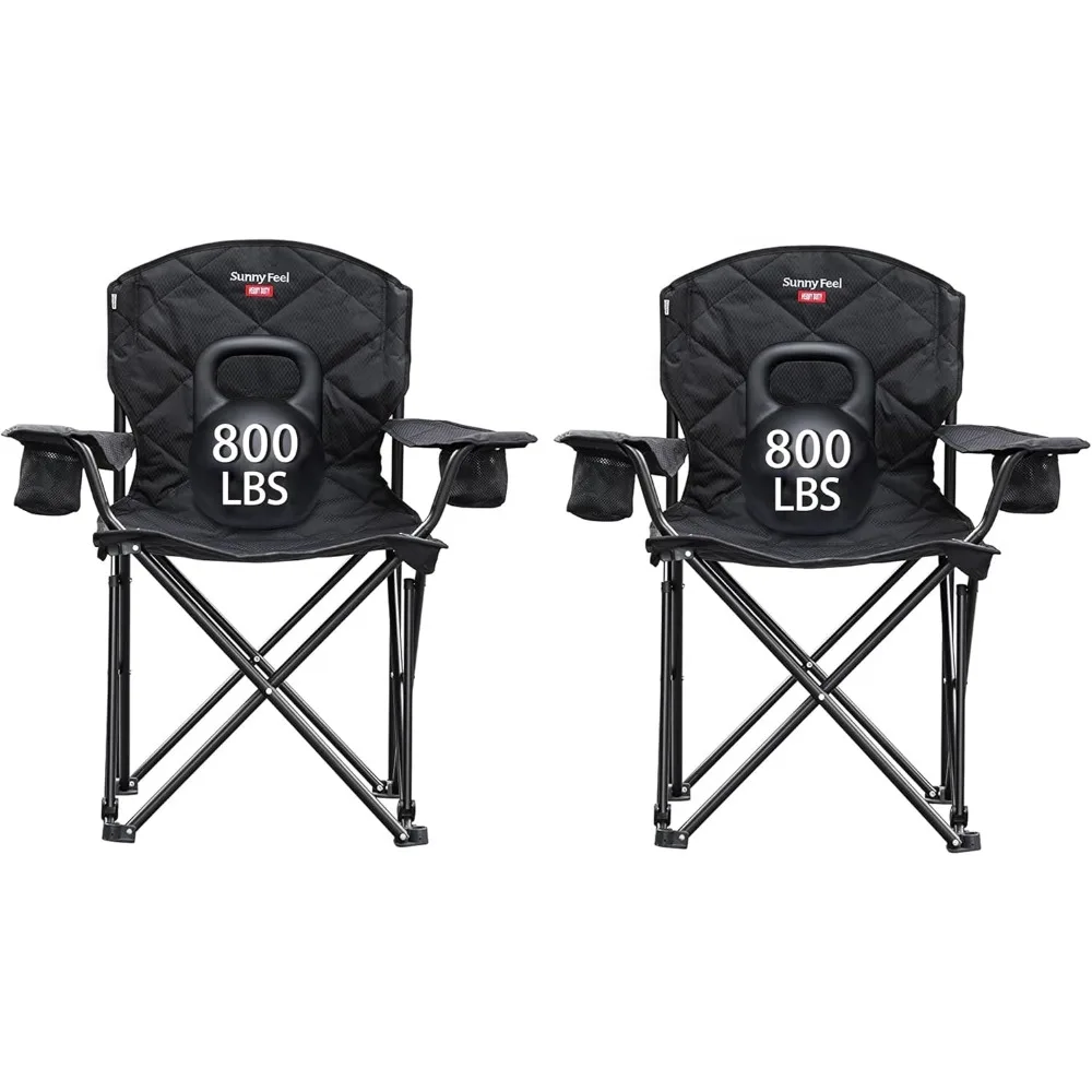 XXL Oversized Camping Chair Heavy Duty 800 LBS for Big Tall People Above 6'4 Padded Portable Folding Sports Lawn Chairs with Ar
XXL Oversized Camping Chair Heavy Duty 800 LBS for Big Tall People Above 6'4 Padded Portable Folding Sports Lawn Chairs with Ar