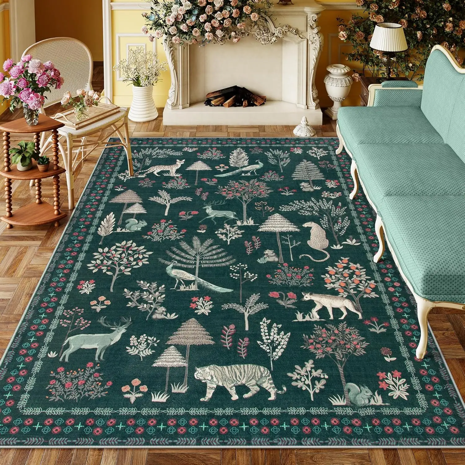 VIKAMA Jungle Animal Area Carpet Washable Non-Slip Living Room Bedroom Floor Mat Home Decor Dining Room Lounge Large Area Carpet
VIKAMA Jungle Animal Area Carpet Washable Non-Slip Living Room Bedroom Floor Mat Home Decor Dining Room Lounge Large Area Carpet