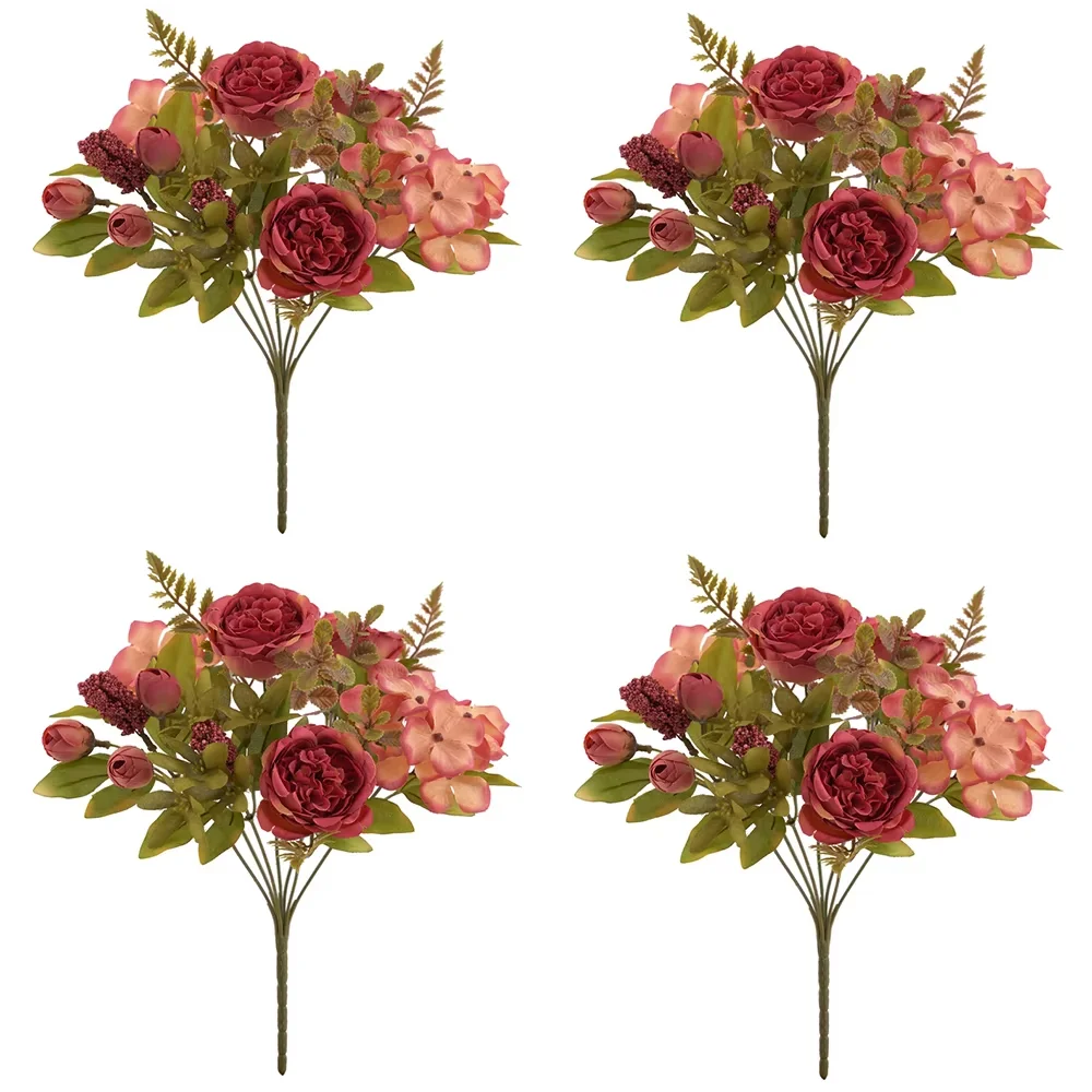 4PCS Artificial Flowers Hydrangea Rose Peony Festival Decoration Living Room Home Garden Wedding Bouquet Brial Fake Plant Diy
4PCS Artificial Flowers Hydrangea Rose Peony Festival Decoration Living Room Home Garden Wedding Bouquet Brial Fake Plant Diy
