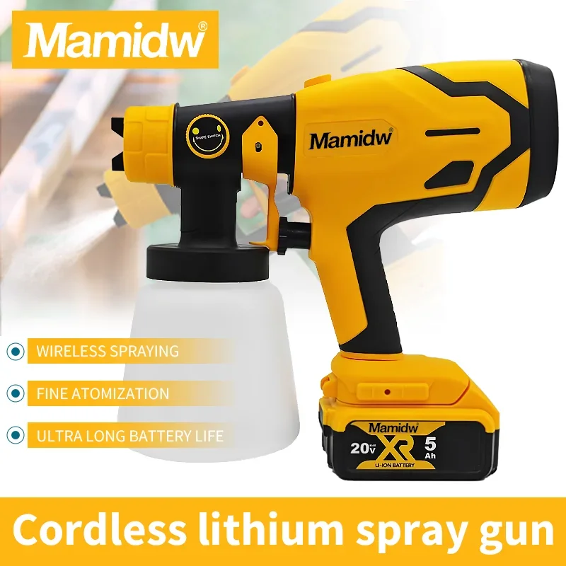Cordless Paint Sprayer for Dewalt 20V MAX Battery Electric Spray Paint Gun with High Capacity Container Easy to Clean for House
Cordless Paint Sprayer for Dewalt 20V MAX Battery Electric Spray Paint Gun with High Capacity Container Easy to Clean for House