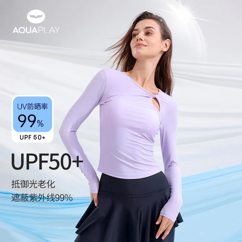 AquaPlay 2025 New Arrival Purple Long Sleeve Swimsuit Summer Women Sport Bathing Suit Fitness Beach UPF50+ Rash Guard Surfing
AquaPlay 2025 New Arrival Purple Long Sleeve Swimsuit Summer Women Sport Bathing Suit Fitness Beach UPF50+ Rash Guard Surfing